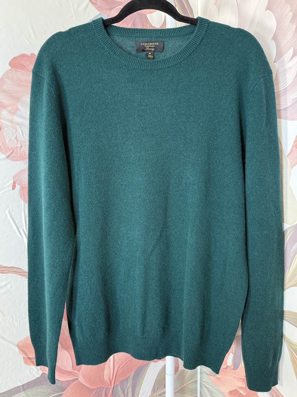 CASHMERE Club Room Luxury Men’s Dark Green Crewneck Sweater - Medium